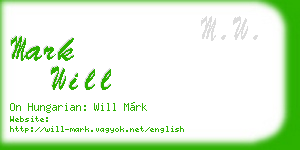 mark will business card